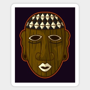 Ancient african aboriginal mask design Magnet